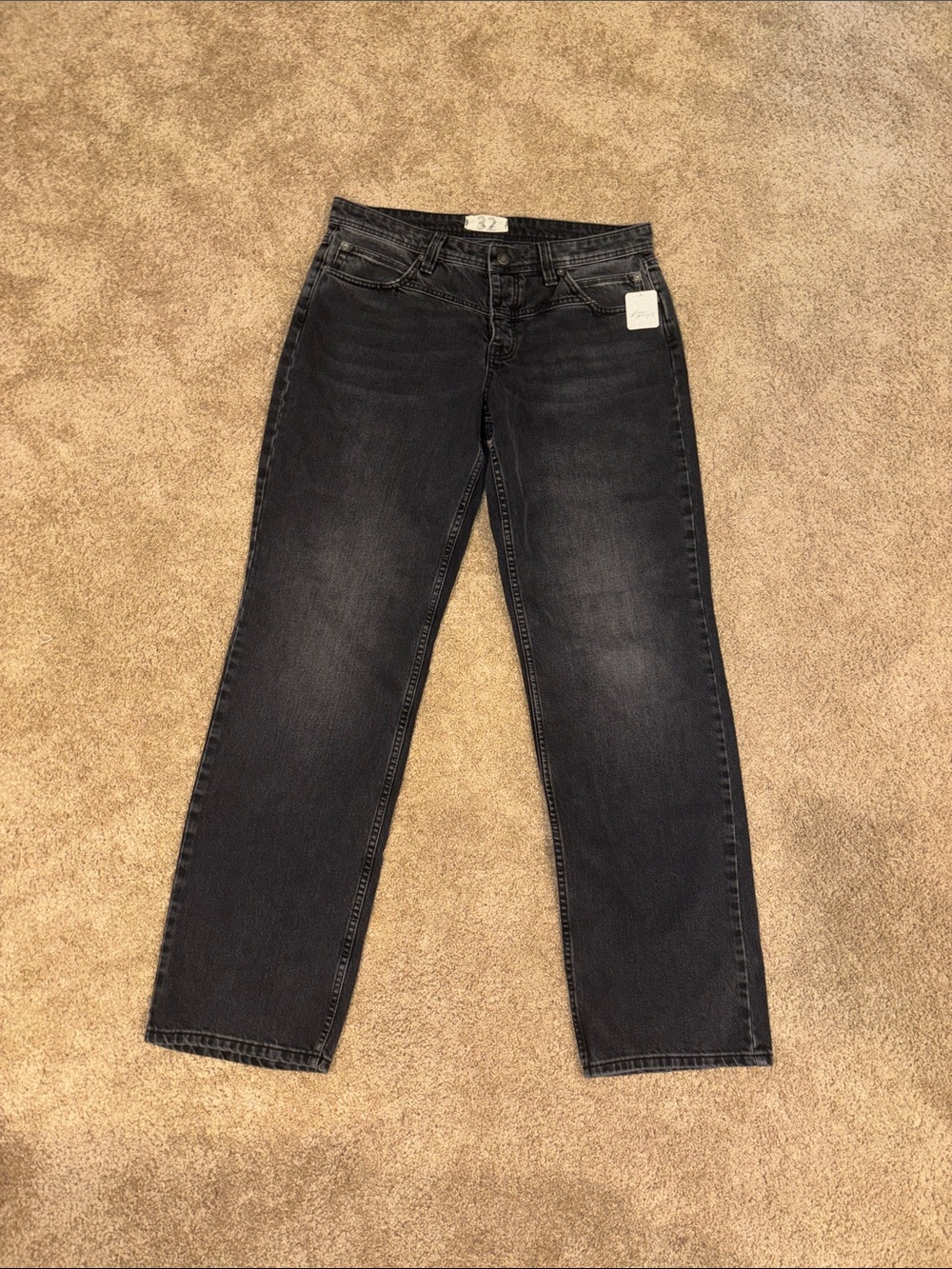 We The Free Faded Black Straight Jeans